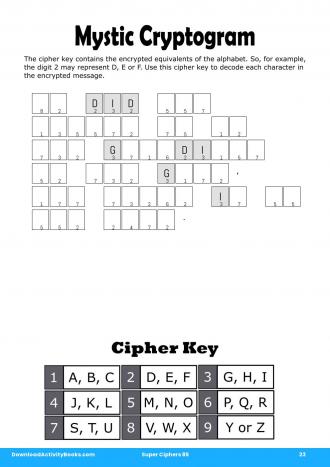 Mystic Cryptogram #23 in Super Ciphers 85
