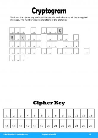 Cryptogram #26 in Super Ciphers 85