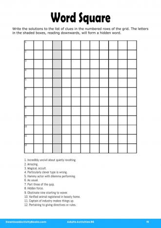 Word Square in Adults Activities 86
