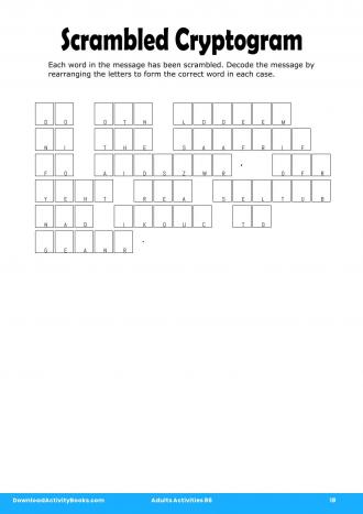 Scrambled Cryptogram #18 in Adults Activities 86