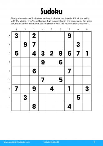 Sudoku #15 in Kids Activities 86