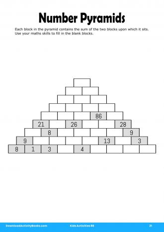 Number Pyramids #21 in Kids Activities 86