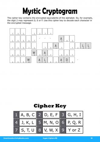 Mystic Cryptogram #16 in Super Ciphers 86