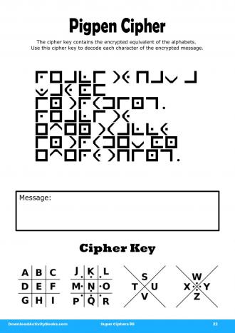 Pigpen Cipher #22 in Super Ciphers 86