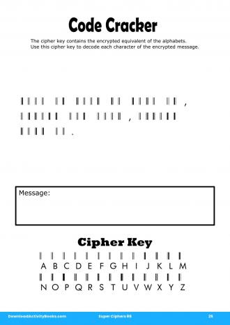 Code Cracker #25 in Super Ciphers 86
