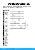 WordSub Cryptogram #3 in Adults Activities 7