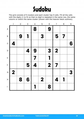 Sudoku in Teens Activities 87