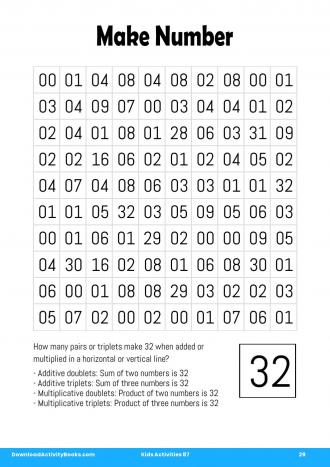 Make Number #29 in Kids Activities 87