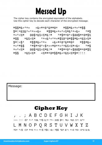 Messed Up in Super Ciphers 87