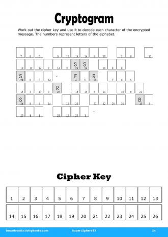 Cryptogram #24 in Super Ciphers 87