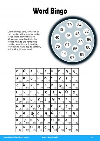 Word Bingo #26 in Adults Activities 88