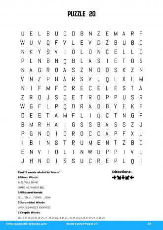 Word Search Power #20 in Word Search Power 21