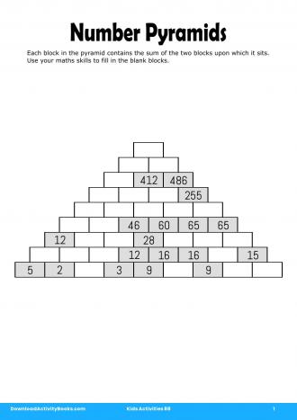 Number Pyramids #1 in Kids Activities 88