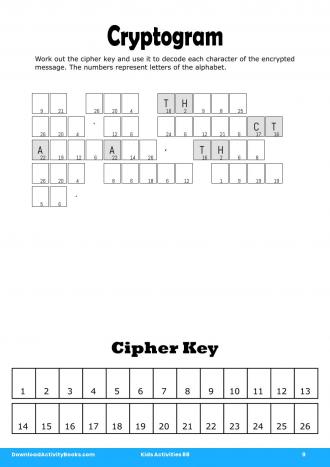 Cryptogram #9 in Kids Activities 88
