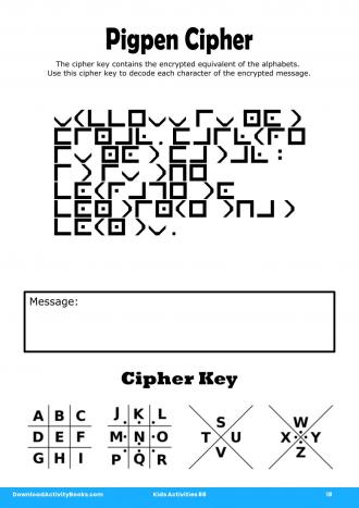 Pigpen Cipher #18 in Kids Activities 88