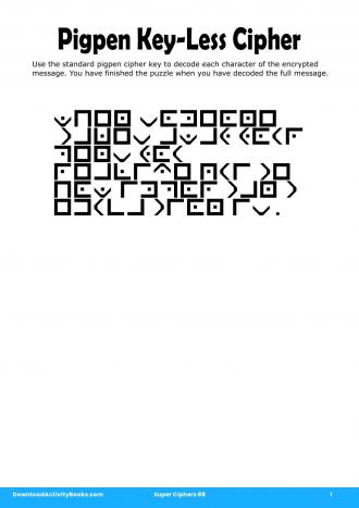 Pigpen Cipher #1 in Super Ciphers 88