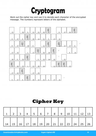 Cryptogram #13 in Super Ciphers 88
