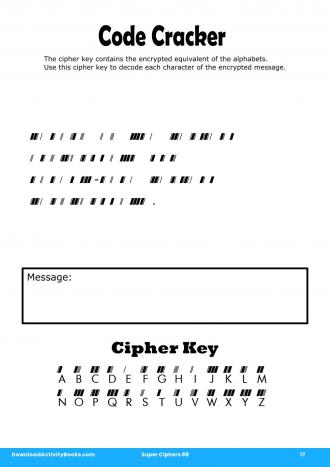 Code Cracker #17 in Super Ciphers 88
