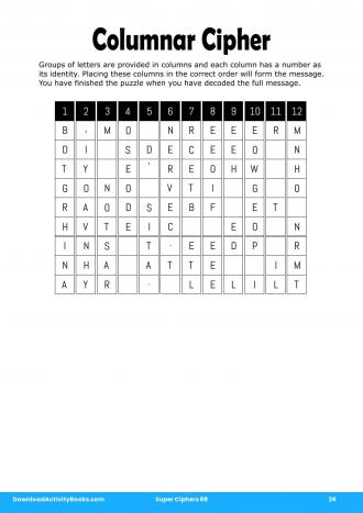 Columnar Cipher #26 in Super Ciphers 88