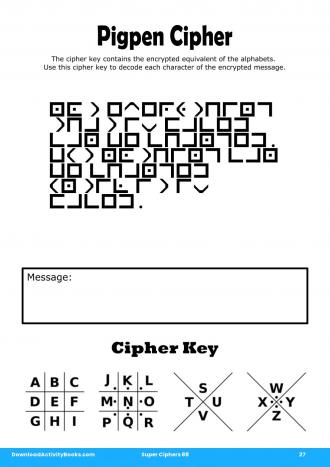 Pigpen Cipher #27 in Super Ciphers 88