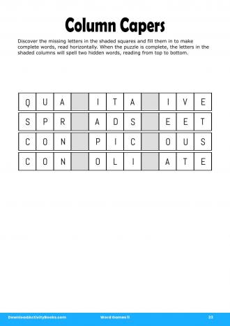 Column Capers in Word Games 11