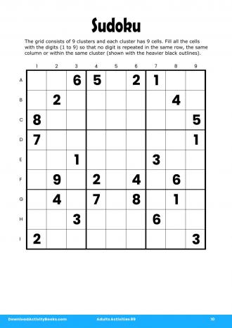Sudoku #10 in Adults Activities 89