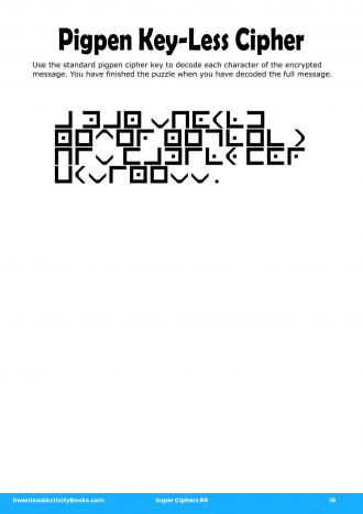 Pigpen Cipher #16 in Super Ciphers 89