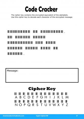 Code Cracker #27 in Super Ciphers 89