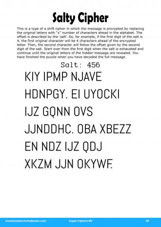 Salty Cipher #30 in Super Ciphers 89