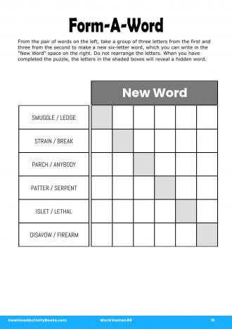 Form-A-Word #15 in Word Games 88
