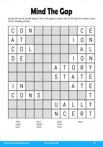 Mind The Gap #20 in Word Games 88