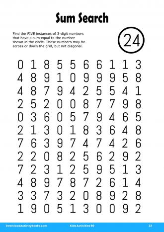 Sum Search #22 in Kids Activities 90