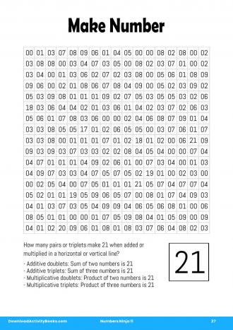 Make Number #27 in Numbers Ninja 11