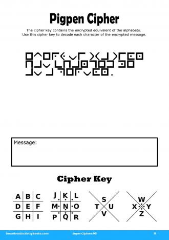Pigpen Cipher #15 in Super Ciphers 90