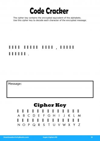Code Cracker #21 in Super Ciphers 90