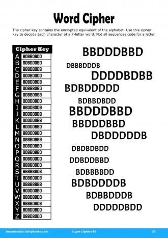 Word Cipher in Super Ciphers 90