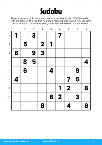 Sudoku #6 in Adults Activities 91