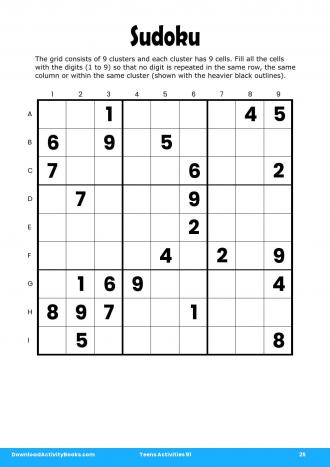 Sudoku #25 in Teens Activities 91