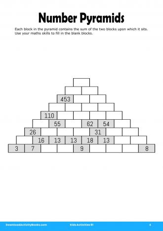 Number Pyramids #4 in Kids Activities 91