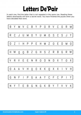 Letters De'Pair #4 in Super Ciphers 91