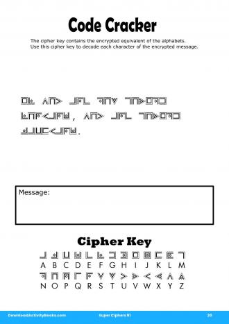 Code Cracker in Super Ciphers 91