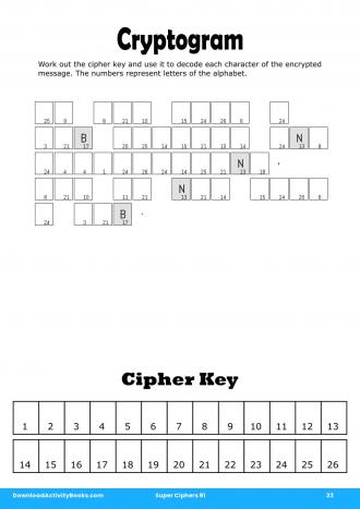 Cryptogram #23 in Super Ciphers 91