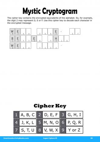 Mystic Cryptogram in Super Ciphers 91