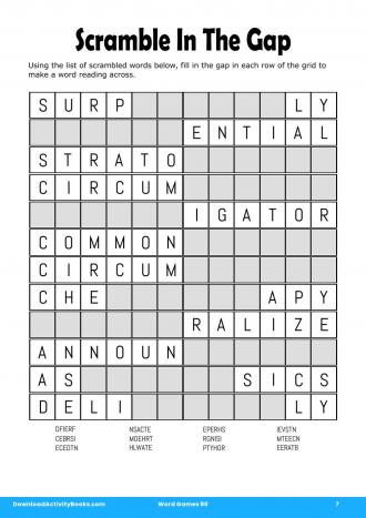 Scramble In The Gap #7 in Word Games 90