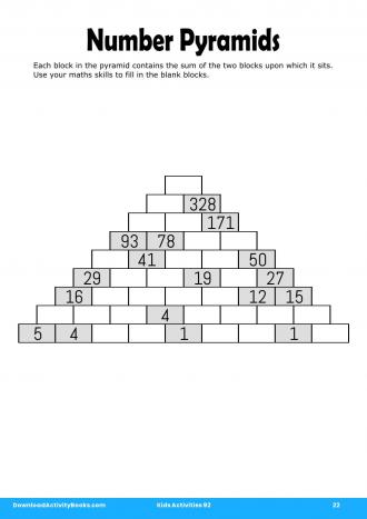 Number Pyramids #22 in Kids Activities 92