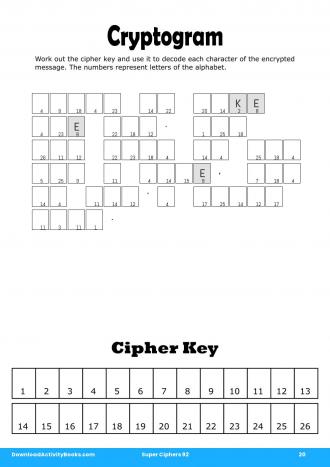 Cryptogram #20 in Super Ciphers 92