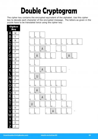 Double Cryptogram in Adults Activities 93