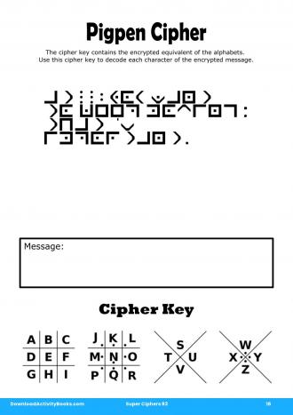 Pigpen Cipher #16 in Super Ciphers 93