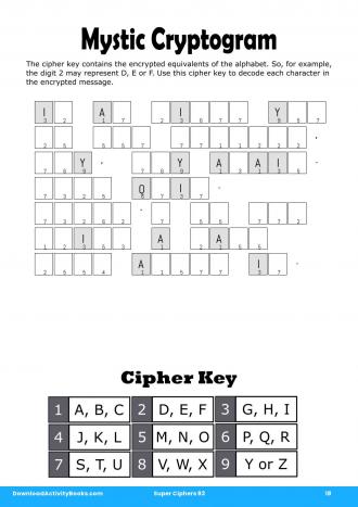 Mystic Cryptogram #18 in Super Ciphers 93
