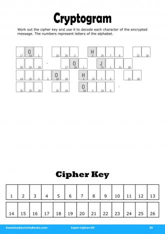Cryptogram #20 in Super Ciphers 93